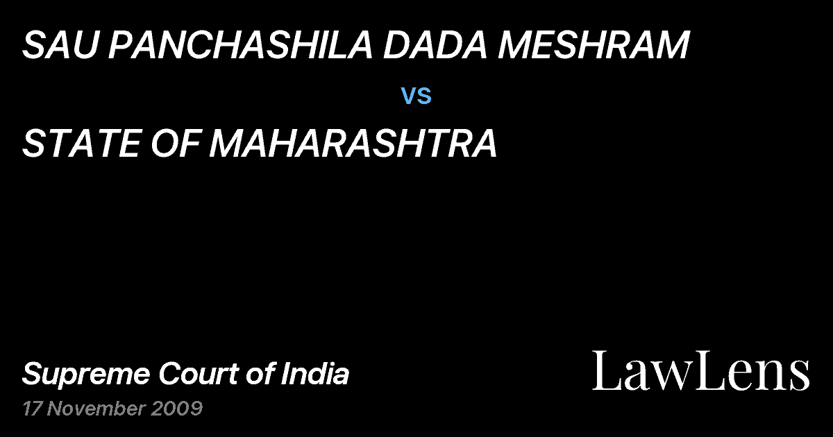 Preview image for SAU PANCHASHILA DADA MESHRAM vs. STATE OF MAHARASHTRA