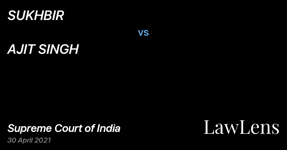 Preview image for SUKHBIR vs. AJIT SINGH