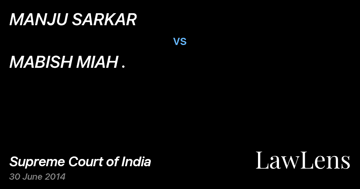 Preview image for MANJU SARKAR vs. MABISH MIAH .