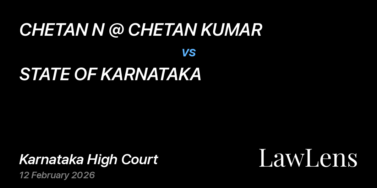 Preview image for CHETAN N @ CHETAN KUMAR vs. STATE OF KARNATAKA