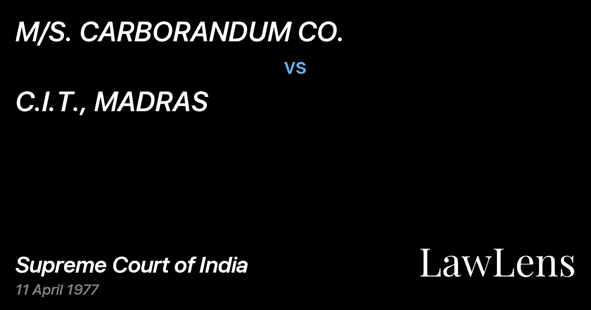 Preview image for M/S. CARBORANDUM CO. vs. C.I.T., MADRAS