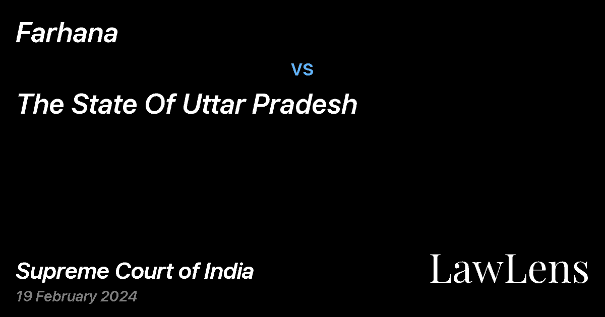 Preview image for Farhana vs. The State Of Uttar Pradesh