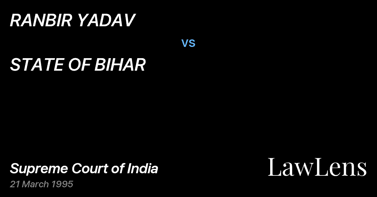Preview image for RANBIR YADAV vs. STATE OF BIHAR