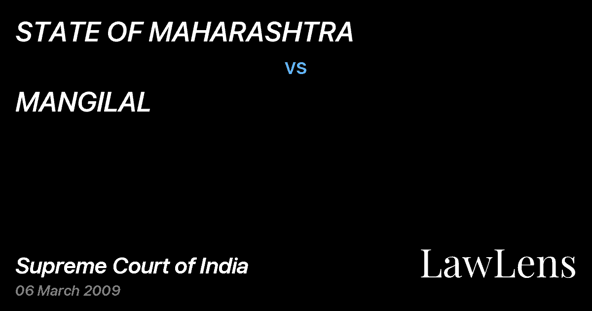 Preview image for STATE OF MAHARASHTRA vs. MANGILAL