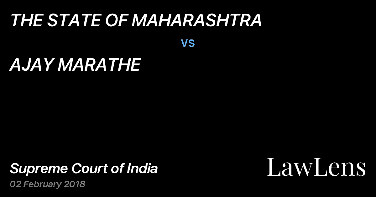 Preview image for THE STATE OF MAHARASHTRA vs. AJAY MARATHE