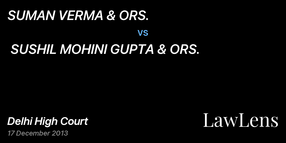 Preview image for SUMAN VERMA & ORS. vs. SUSHIL MOHINI GUPTA & ORS.
