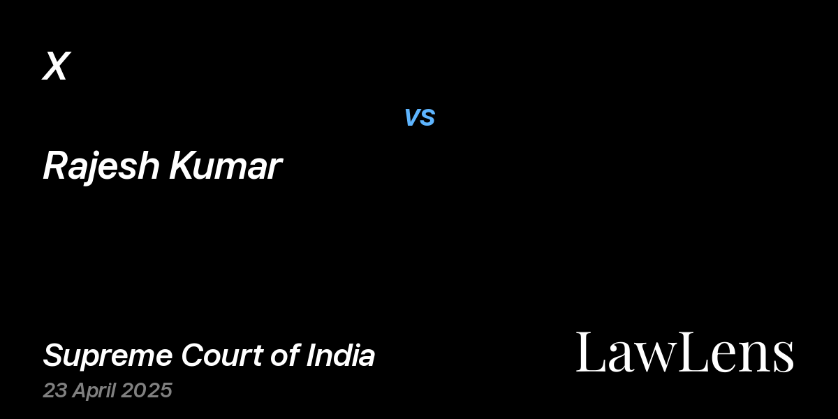 Preview image for X vs. Rajesh Kumar