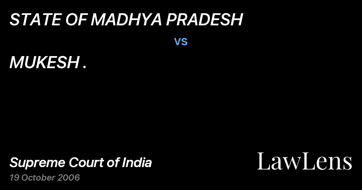 Preview image for STATE OF MADHYA PRADESH vs. MUKESH .