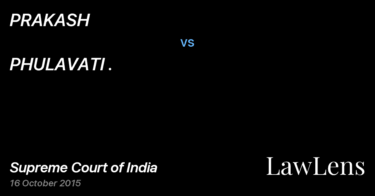 Preview image for PRAKASH vs. PHULAVATI .