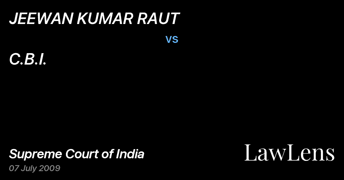 Preview image for JEEWAN KUMAR RAUT vs. C.B.I.