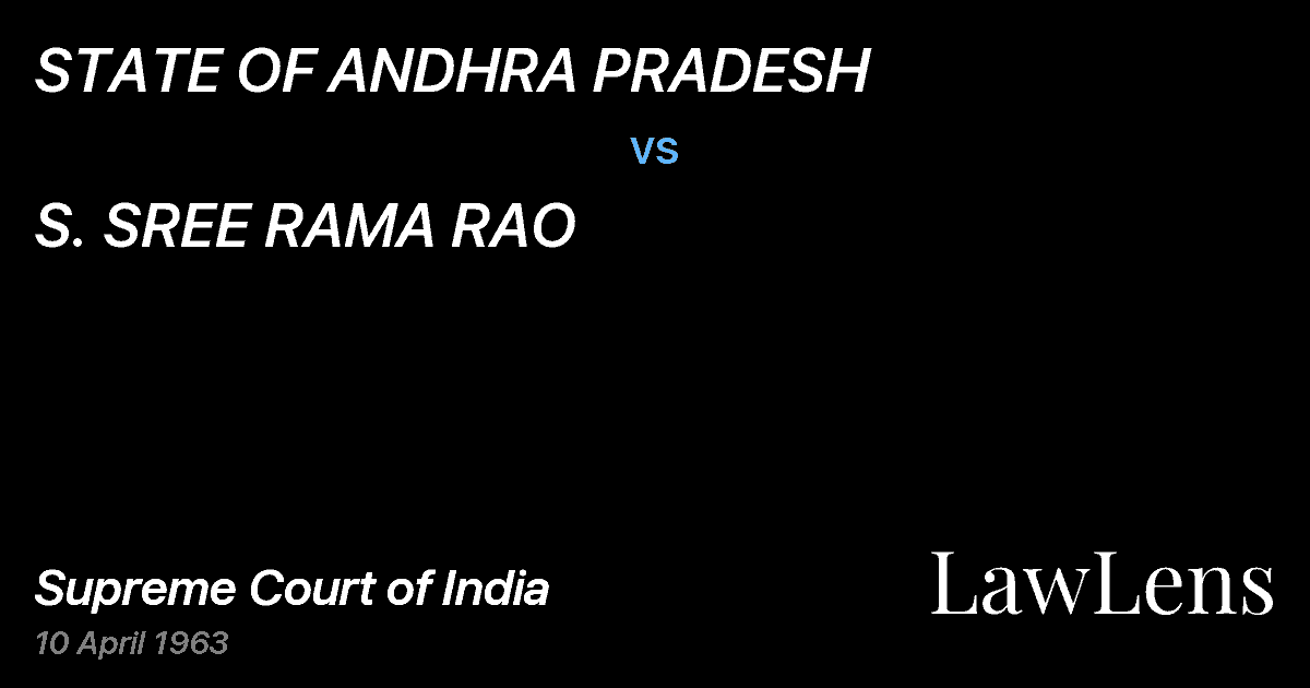 Preview image for STATE OF ANDHRA PRADESH vs. S. SREE RAMA RAO