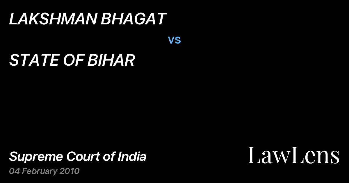 Preview image for LAKSHMAN BHAGAT vs. STATE OF BIHAR