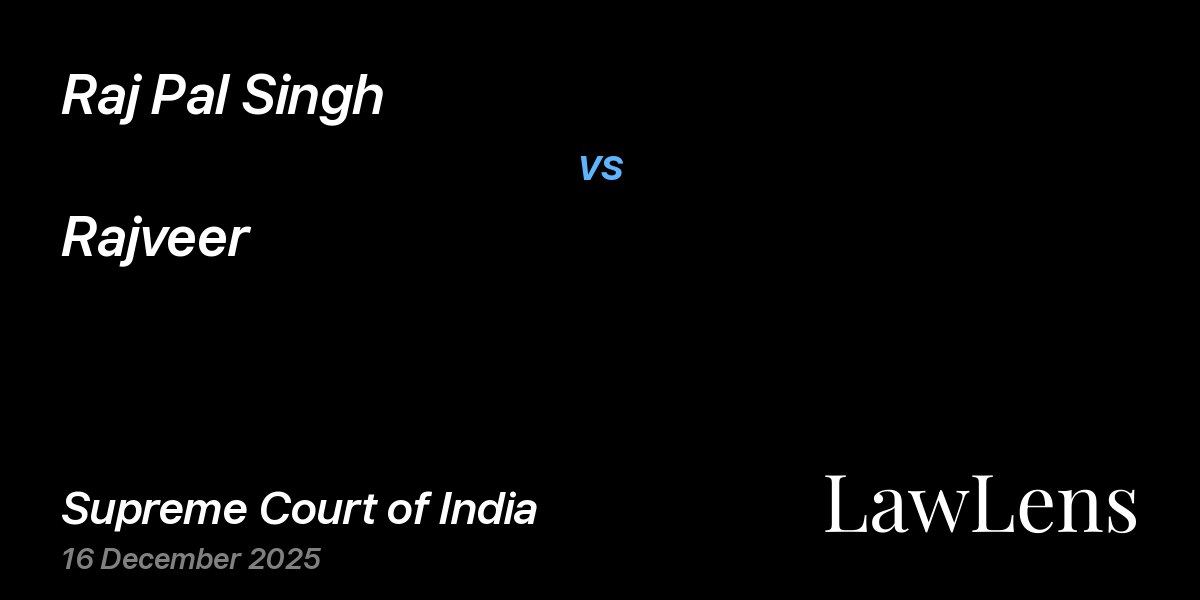 Preview image for Raj Pal Singh vs. Rajveer