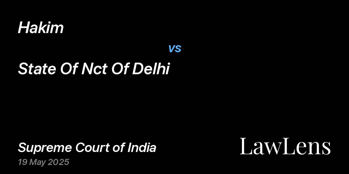 Preview image for Hakim vs. State Of Nct Of Delhi