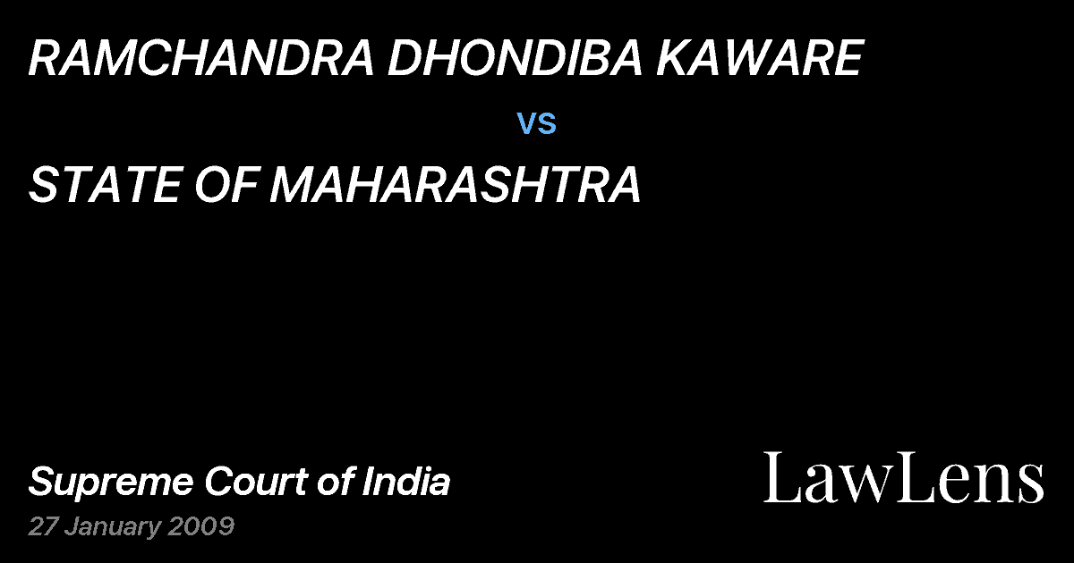 Preview image for RAMCHANDRA DHONDIBA KAWARE vs. STATE OF MAHARASHTRA