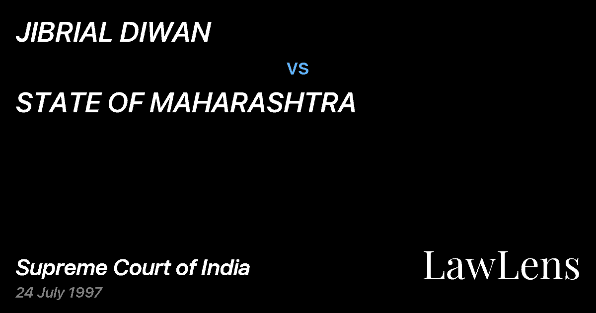 Preview image for JIBRIAL DIWAN vs. STATE OF MAHARASHTRA