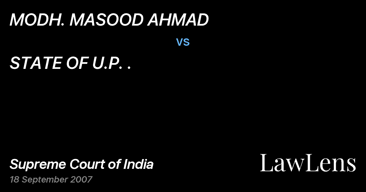 Preview image for MODH. MASOOD AHMAD vs. STATE OF U.P. .