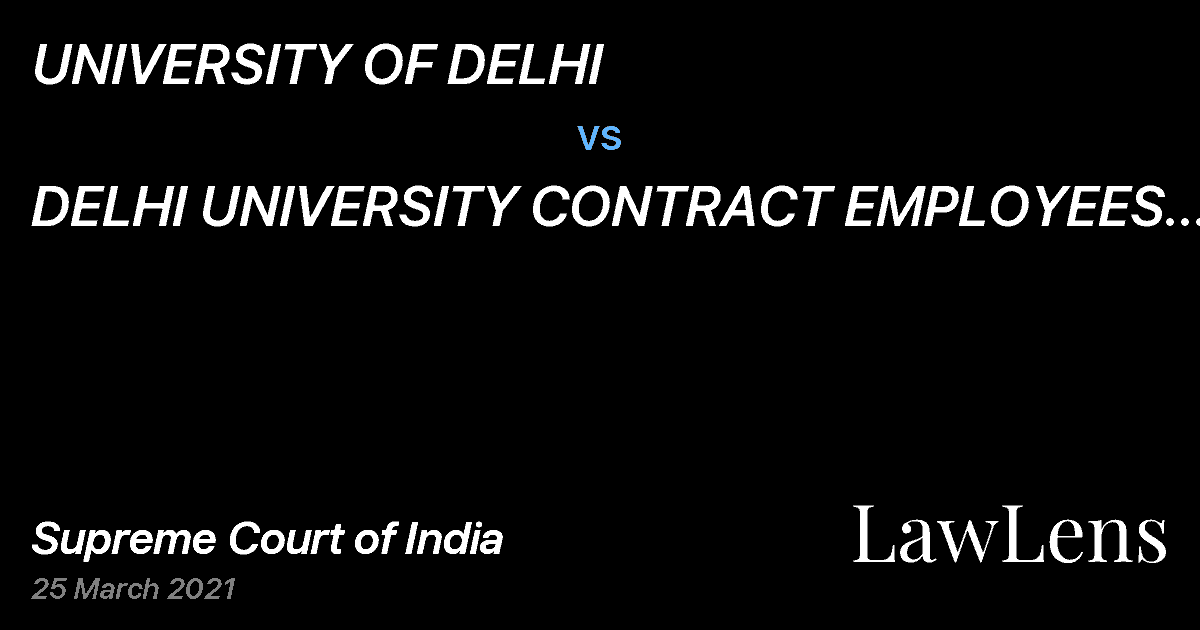 Preview image for UNIVERSITY OF DELHI vs. DELHI UNIVERSITY CONTRACT EMPLOYEES UNION