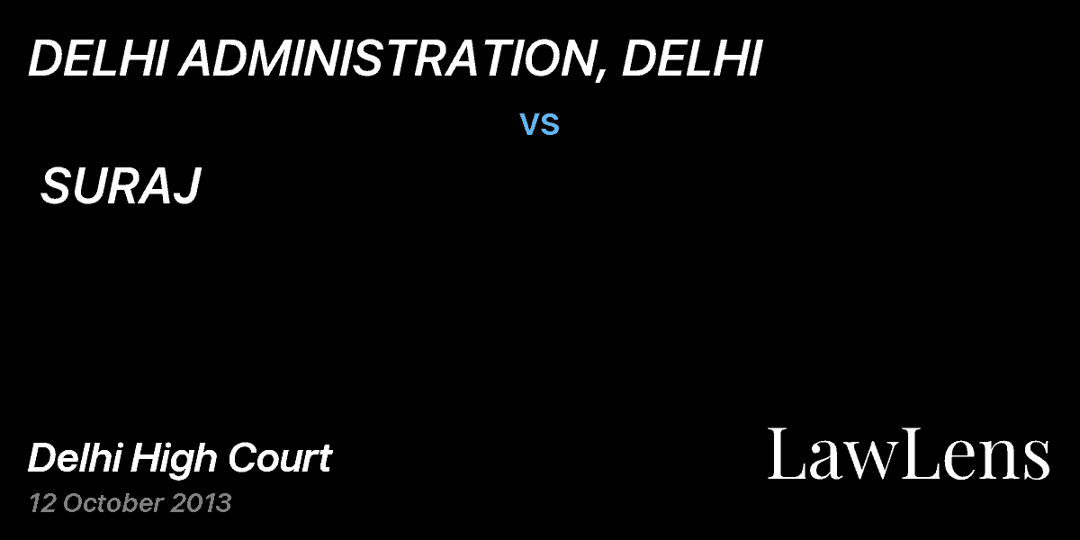 Preview image for DELHI ADMINISTRATION, DELHI  vs.  SURAJ