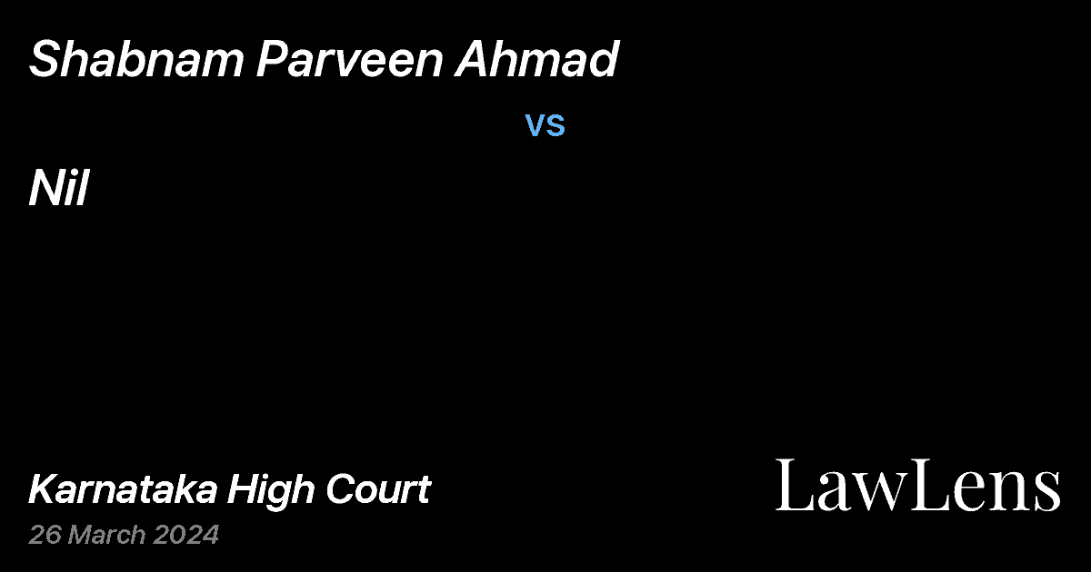 Preview image for Nil vs. Shabnam Parveen Ahmad