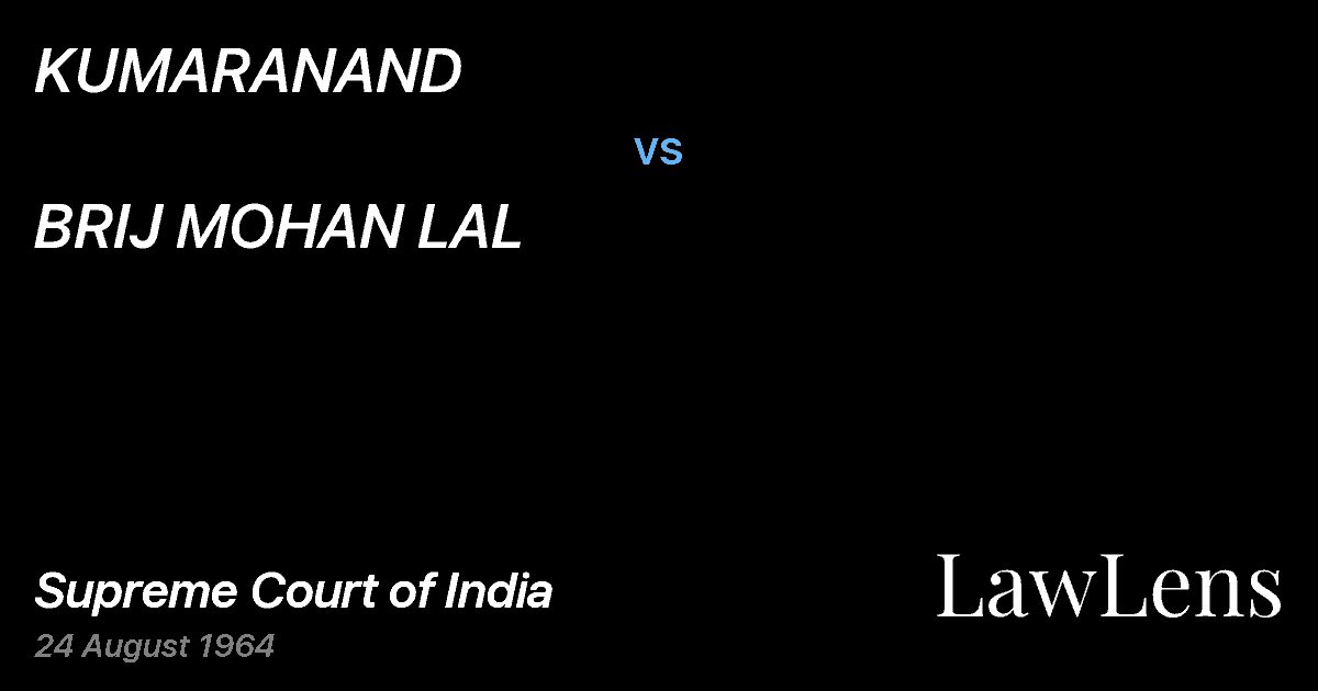 Preview image for KUMARANAND vs. BRIJ MOHAN LAL