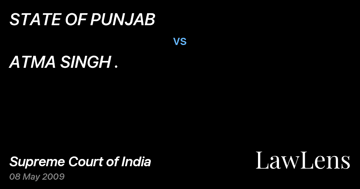 Preview image for STATE OF PUNJAB vs. ATMA SINGH .