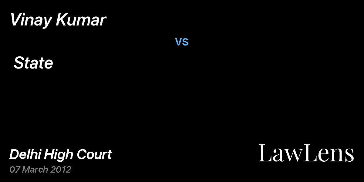 Preview image for Vinay Kumar  vs.  State