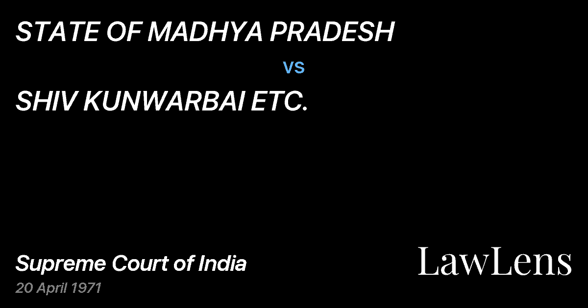 Preview image for STATE OF MADHYA PRADESH vs. SHIV KUNWARBAI ETC.