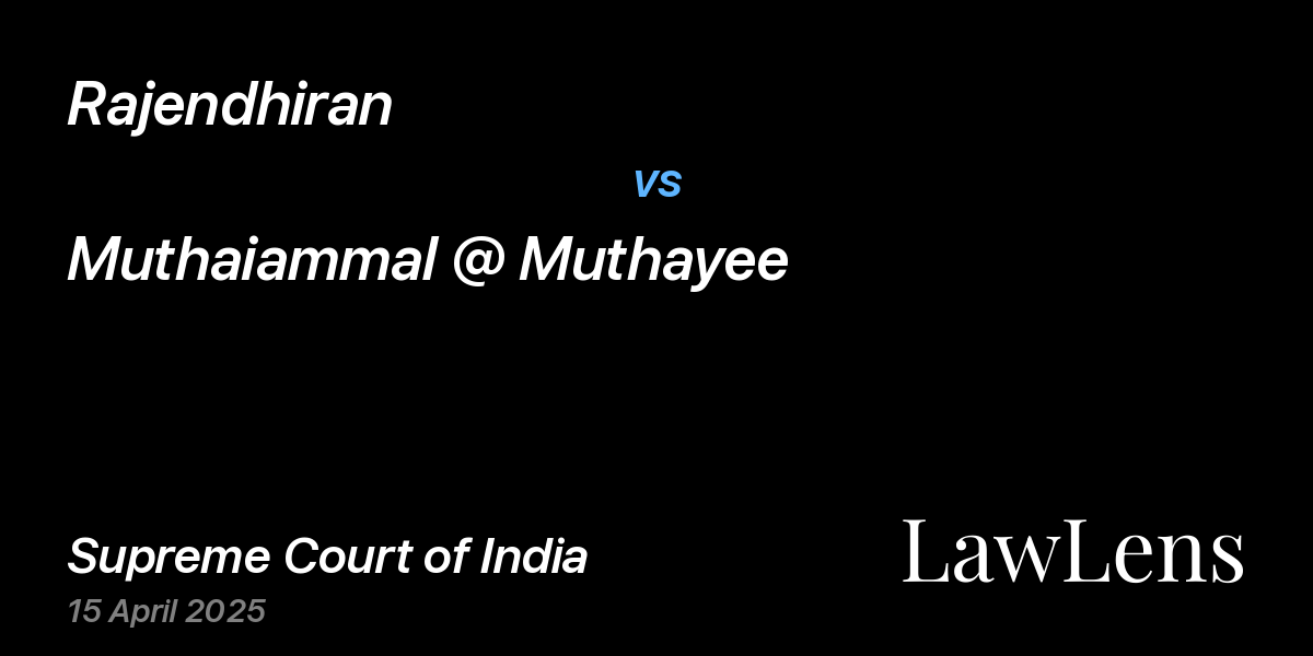 Preview image for Rajendhiran vs. Muthaiammal @ Muthayee