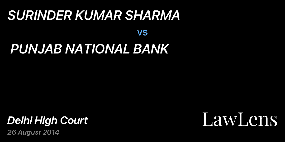 Preview image for SURINDER KUMAR SHARMA   vs.  PUNJAB NATIONAL BANK
