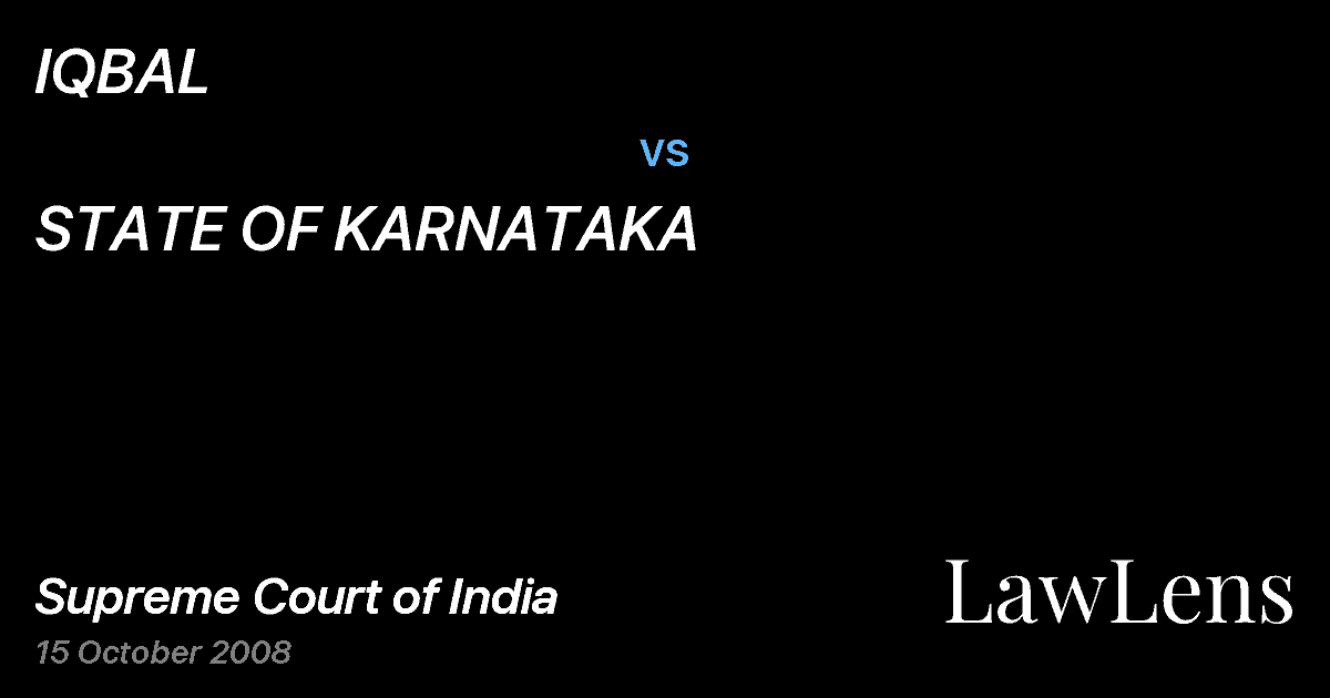 Preview image for IQBAL vs. STATE OF KARNATAKA