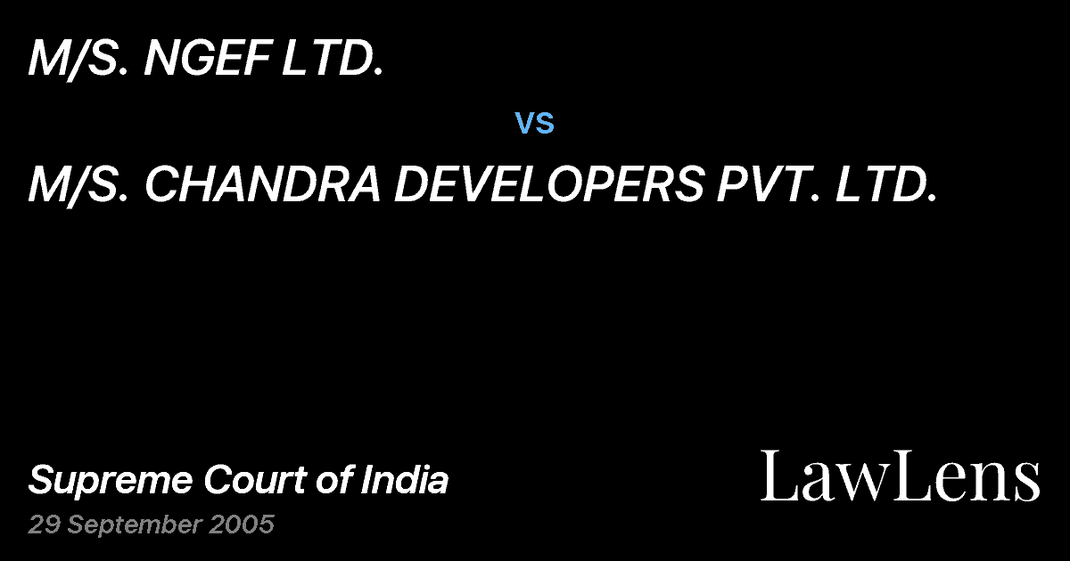 Preview image for M/S. NGEF LTD. vs. M/S. CHANDRA DEVELOPERS PVT. LTD.