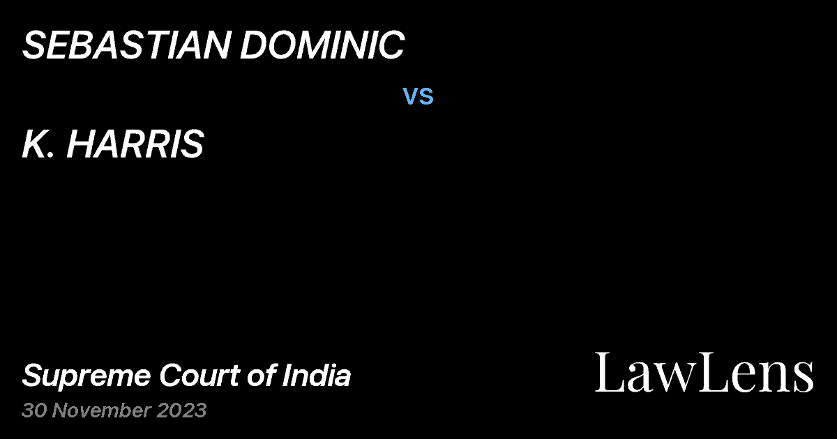 Preview image for SEBASTIAN DOMINIC vs. K. HARRIS