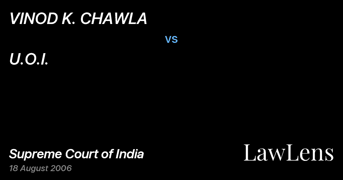 Preview image for VINOD K. CHAWLA vs. U.O.I.