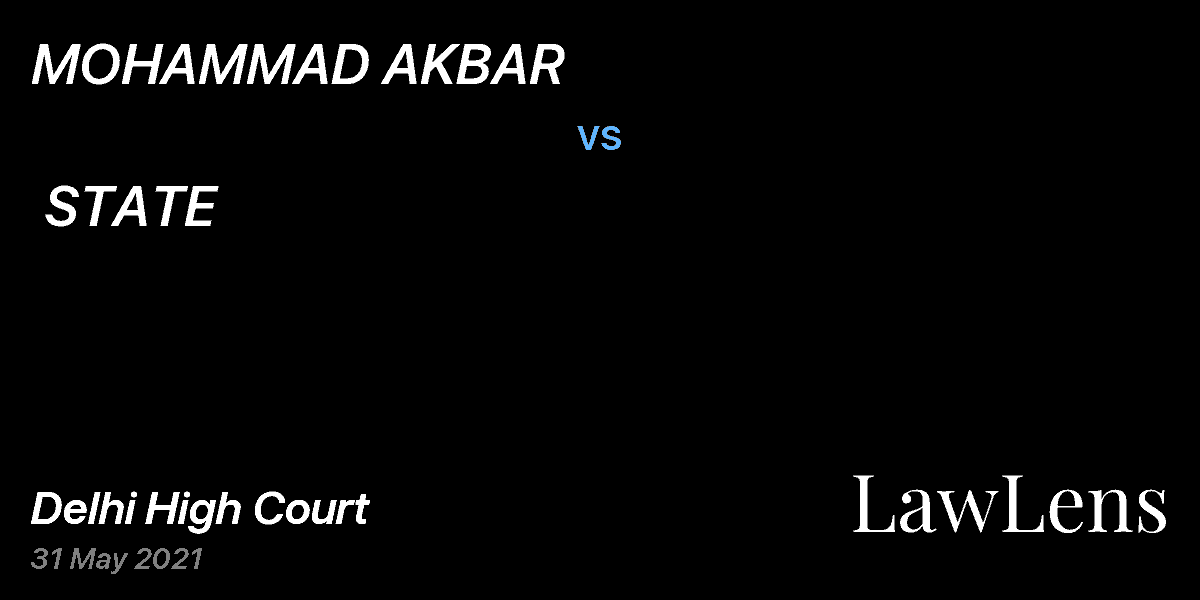 Preview image for MOHAMMAD AKBAR  vs.  STATE