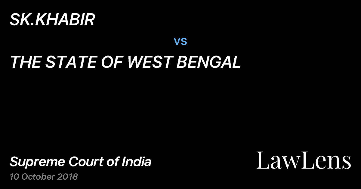 Preview image for SK.KHABIR vs. THE STATE OF WEST BENGAL