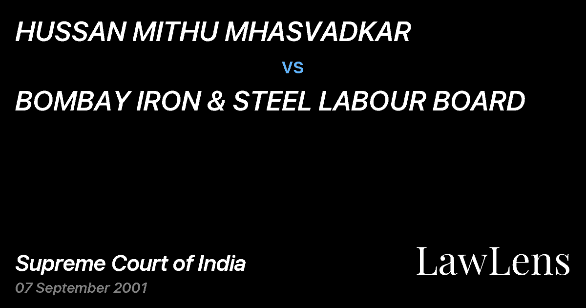 Preview image for HUSSAN MITHU MHASVADKAR vs. BOMBAY IRON & STEEL LABOUR BOARD