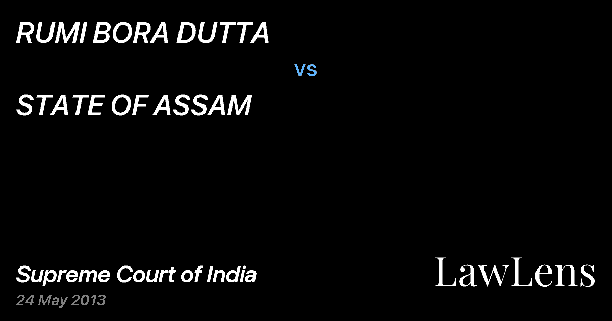 Preview image for RUMI BORA DUTTA vs. STATE OF ASSAM