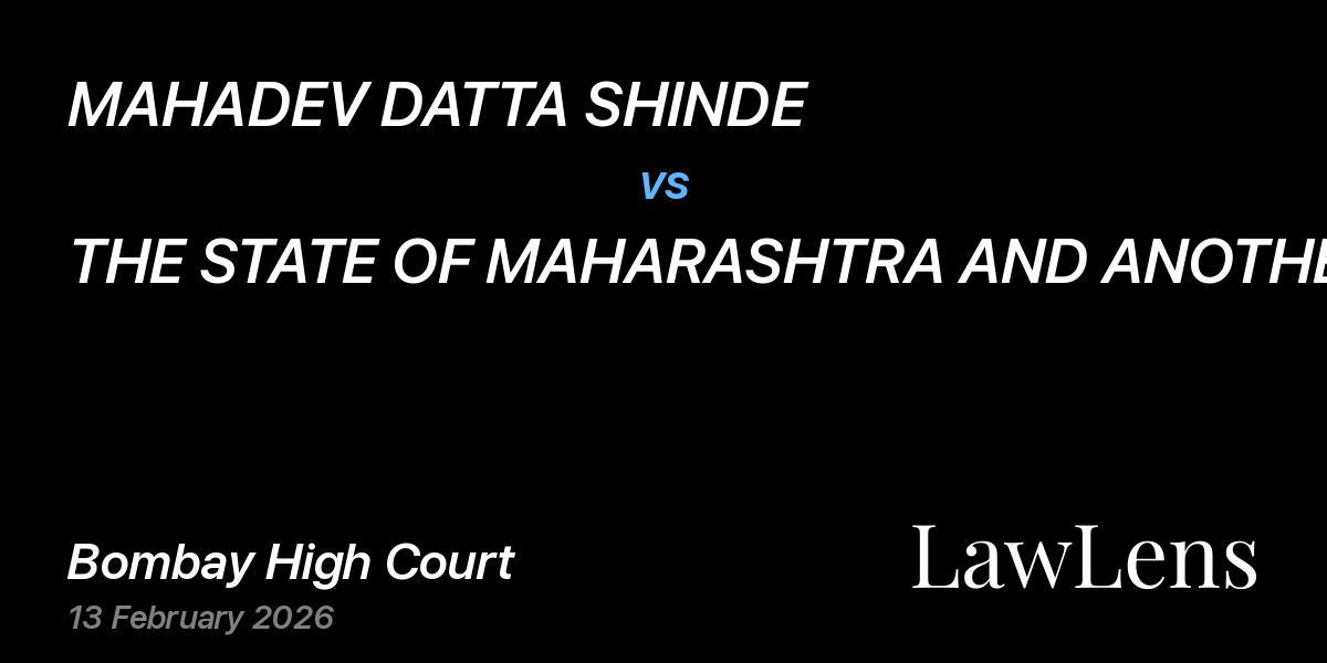 Preview image for MAHADEV DATTA SHINDE vs. THE STATE OF MAHARASHTRA AND ANOTHER