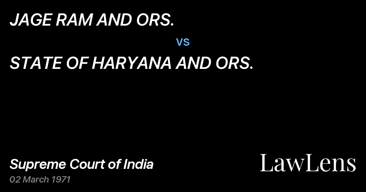 Preview image for JAGE RAM AND ORS. vs. STATE OF HARYANA AND ORS.