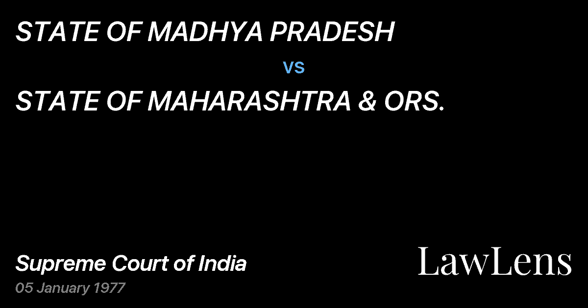 Preview image for STATE OF MADHYA PRADESH vs. STATE OF MAHARASHTRA & ORS.