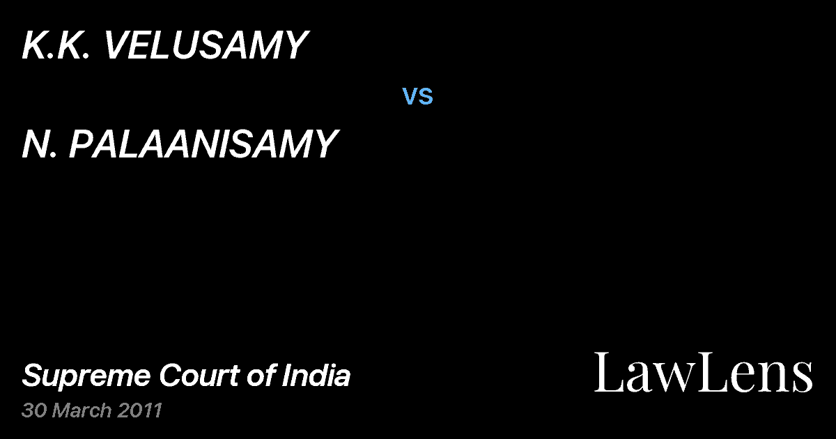 Preview image for K.K. VELUSAMY vs. N. PALAANISAMY