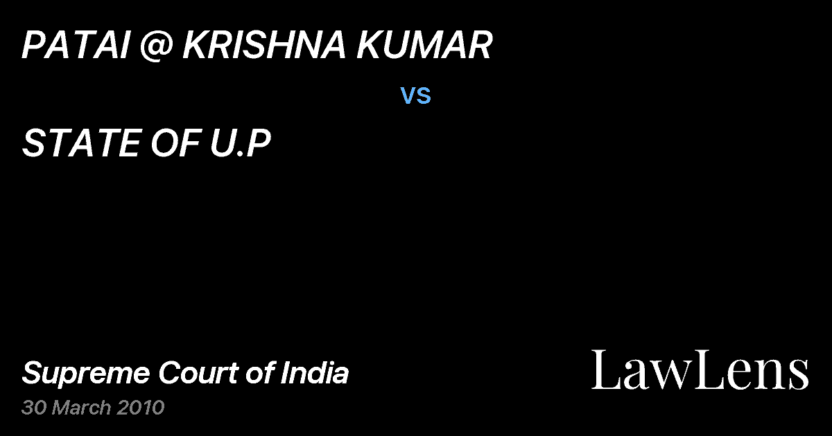 Preview image for PATAI @ KRISHNA KUMAR vs. STATE OF U.P