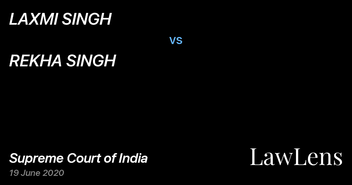 Preview image for LAXMI SINGH vs. REKHA SINGH