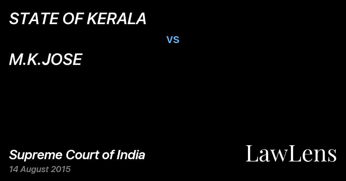 Preview image for STATE OF KERALA vs. M.K.JOSE