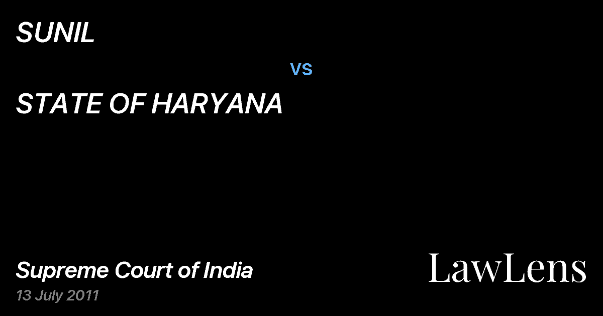 Preview image for SUNIL vs. STATE OF HARYANA
