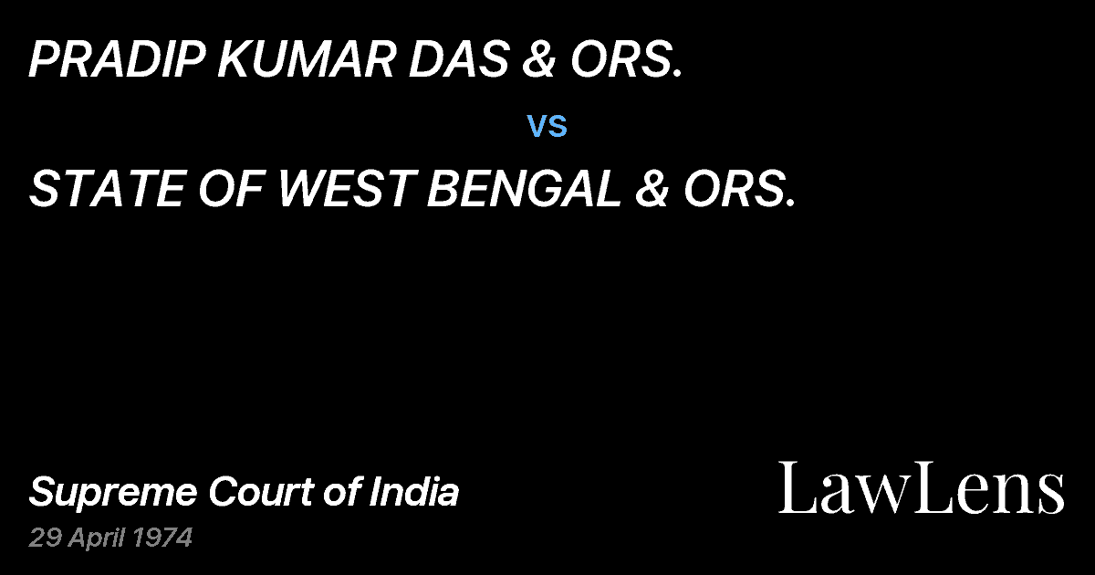 Preview image for PRADIP KUMAR DAS & ORS. vs. STATE OF WEST BENGAL & ORS.