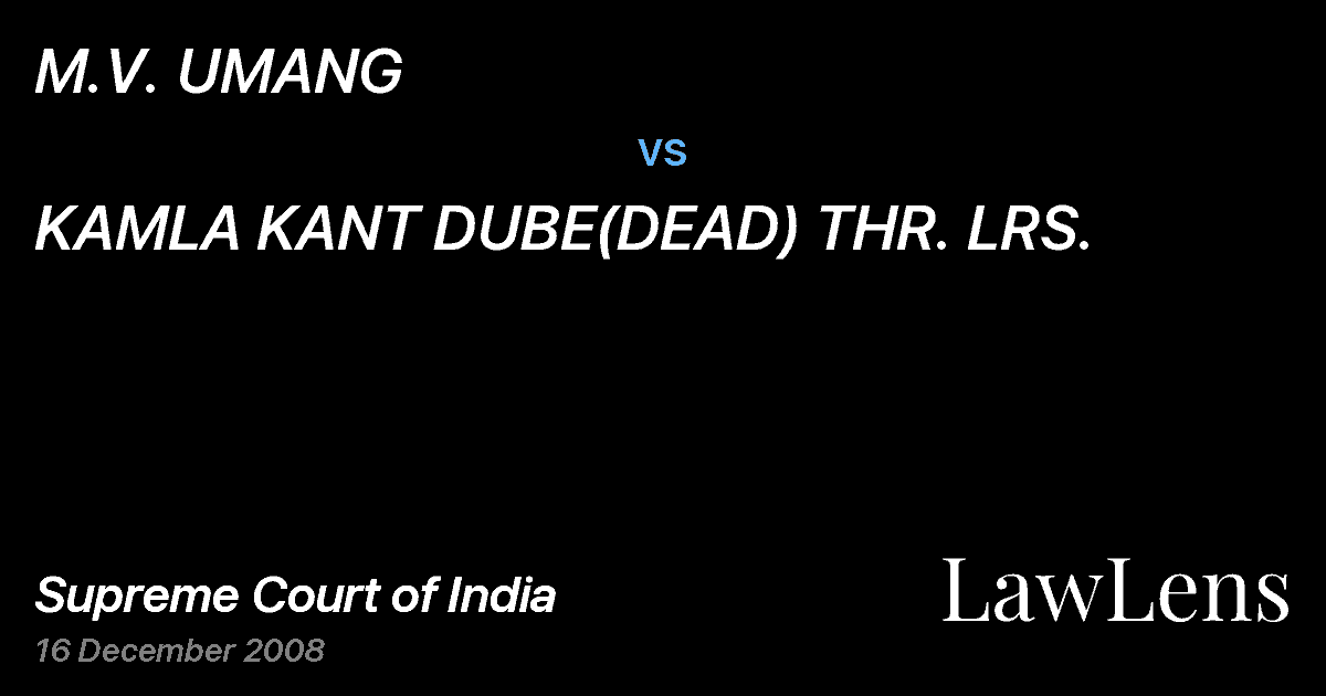 Preview image for M.V. UMANG vs. KAMLA KANT DUBE(DEAD) THR. LRS.