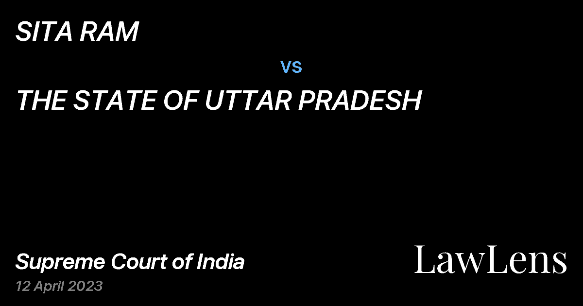 Preview image for SITA RAM vs. THE STATE OF UTTAR PRADESH