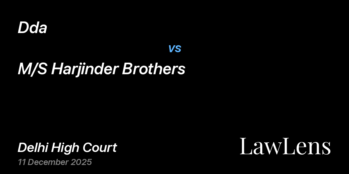 Preview image for Dda vs. M/S Harjinder Brothers